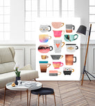 Coffee Cup Collection by Elisabeth Fredriksson on GIANT ART - white digital drawing
