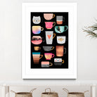 Coffee Cup Collection by Elisabeth Fredriksson on GIANT ART - white digital drawing