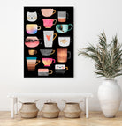 Coffee Cup Collection by Elisabeth Fredriksson on GIANT ART - white digital drawing