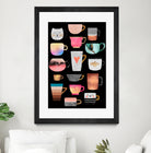 Coffee Cup Collection by Elisabeth Fredriksson on GIANT ART - white digital drawing