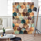 Natural Hexagons And Diamonds by Elisabeth Fredriksson on GIANT ART - brown digital drawing