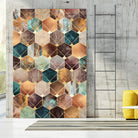 Natural Hexagons And Diamonds by Elisabeth Fredriksson on GIANT ART - brown digital drawing