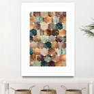 Natural Hexagons And Diamonds by Elisabeth Fredriksson on GIANT ART - brown digital drawing