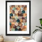 Natural Hexagons And Diamonds by Elisabeth Fredriksson on GIANT ART - brown digital drawing