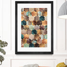 Natural Hexagons And Diamonds by Elisabeth Fredriksson on GIANT ART - brown digital drawing