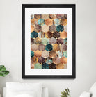 Natural Hexagons And Diamonds by Elisabeth Fredriksson on GIANT ART - brown digital drawing