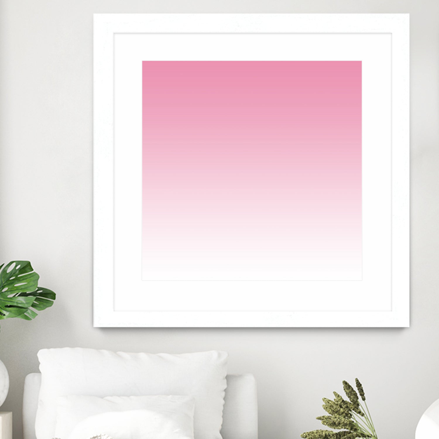 Aria Pink and White Gradient by Leah McPhail on GIANT ART - pink digital painting