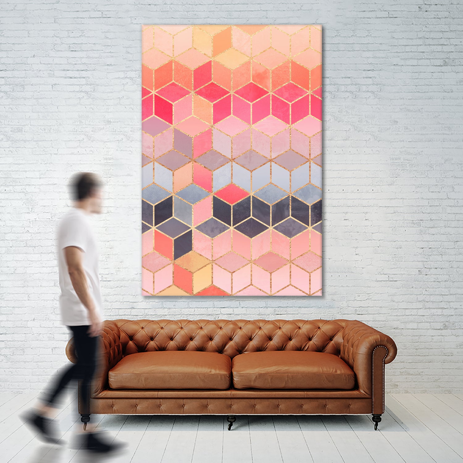 Happy Cubes by Elisabeth Fredriksson on GIANT ART - pink digital drawing