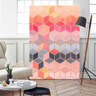 Happy Cubes by Elisabeth Fredriksson on GIANT ART - pink digital drawing