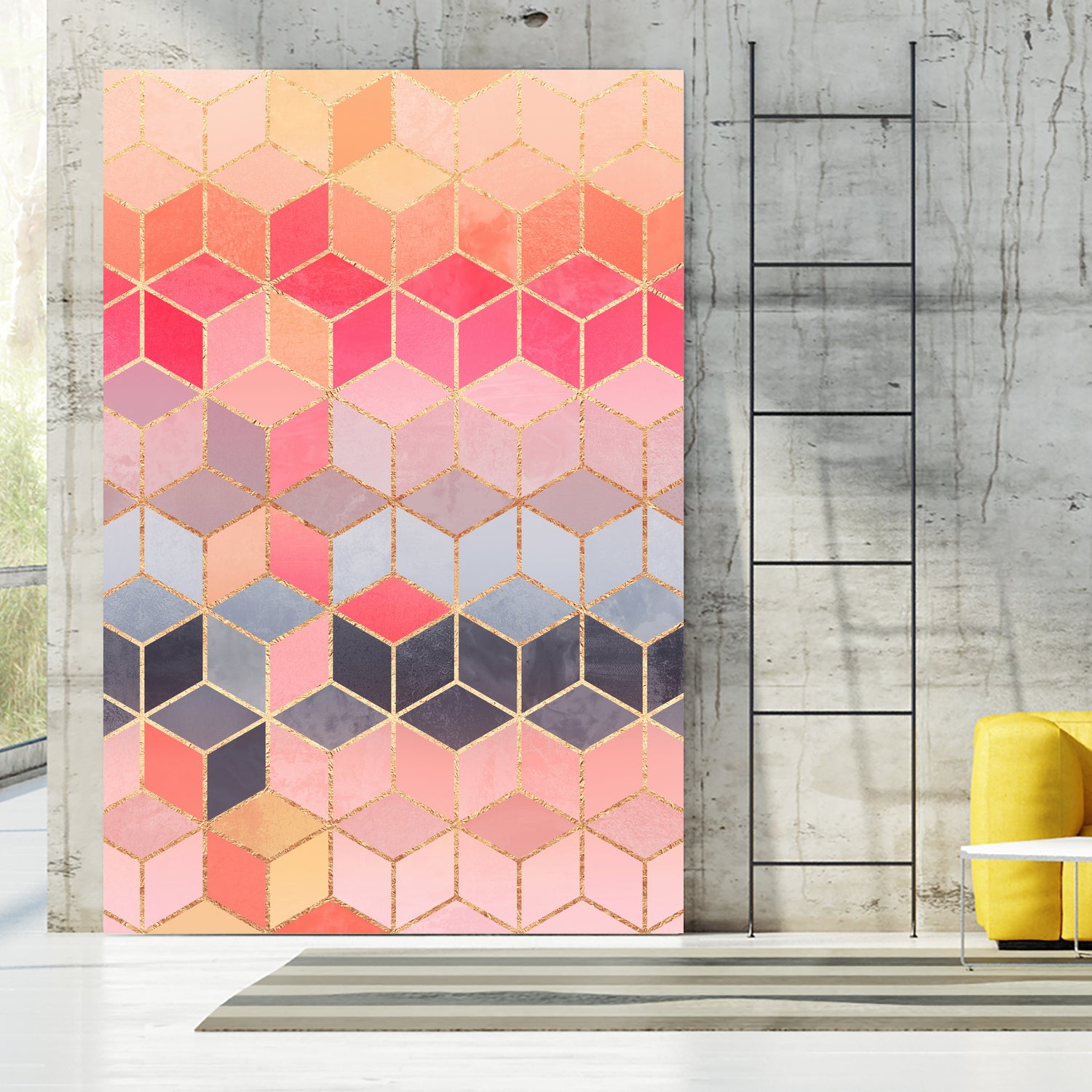 Happy Cubes by Elisabeth Fredriksson on GIANT ART - pink digital drawing