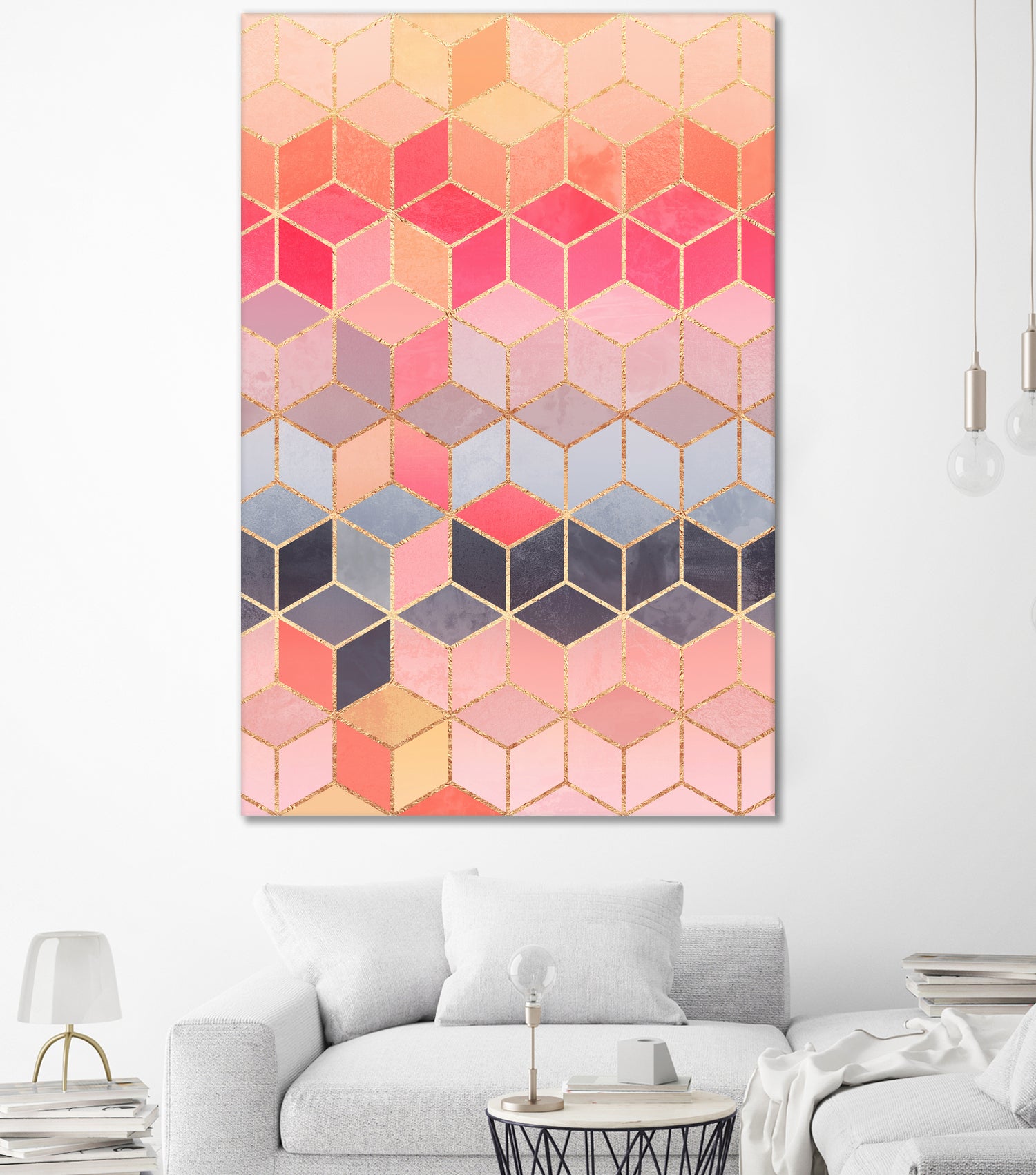 Happy Cubes by Elisabeth Fredriksson on GIANT ART - pink digital drawing