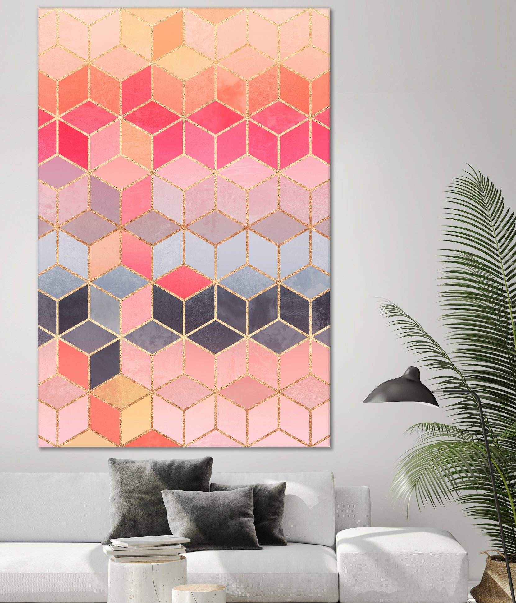 Happy Cubes by Elisabeth Fredriksson on GIANT ART - pink digital drawing