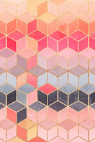 Happy Cubes by Elisabeth Fredriksson on GIANT ART - pink digital drawing