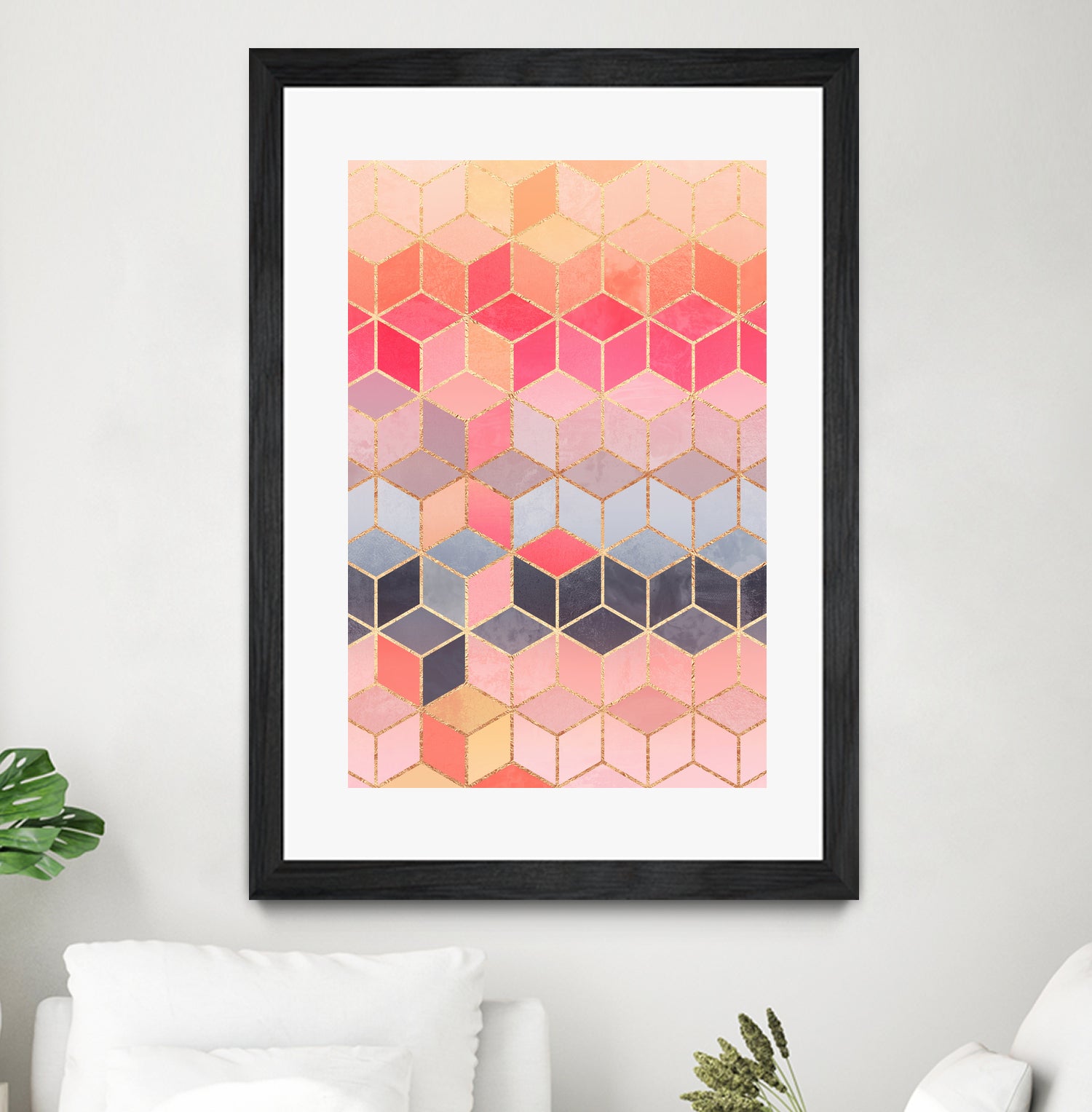 Happy Cubes by Elisabeth Fredriksson on GIANT ART - pink digital drawing