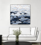 Mountains by Elisabeth Fredriksson on GIANT ART - blue digital drawing