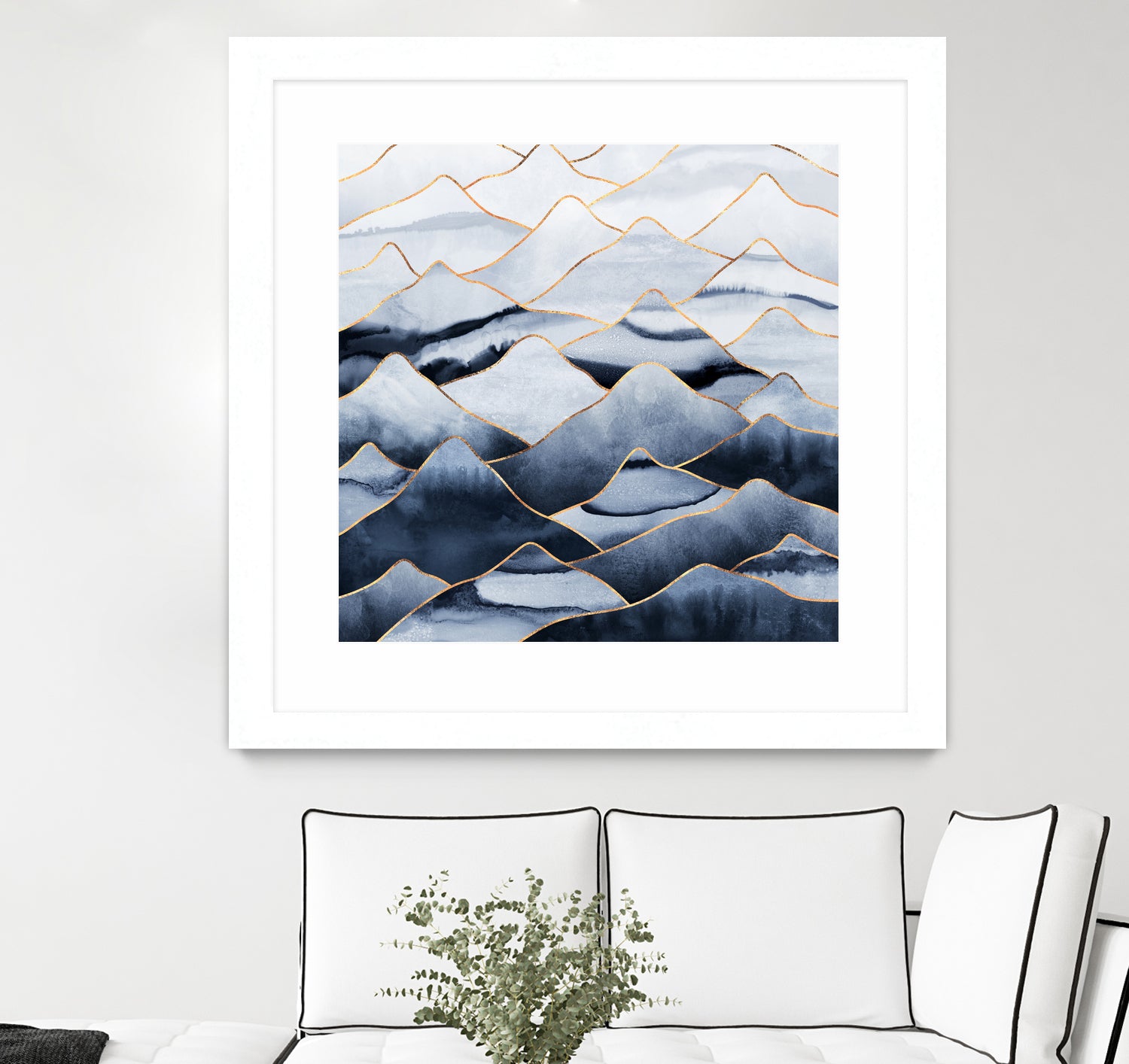 Mountains by Elisabeth Fredriksson on GIANT ART - blue digital drawing