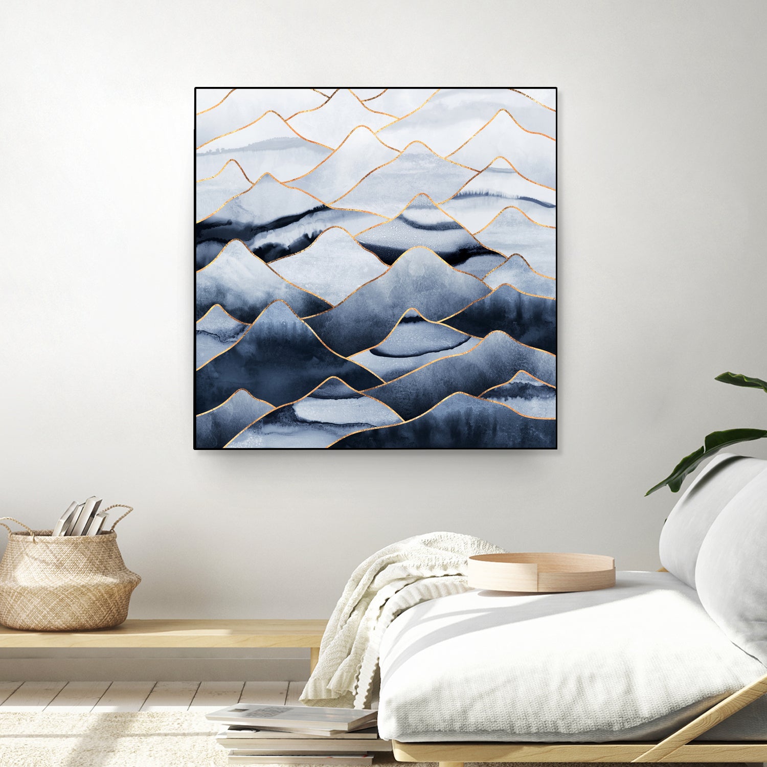 Mountains by Elisabeth Fredriksson on GIANT ART - blue digital drawing