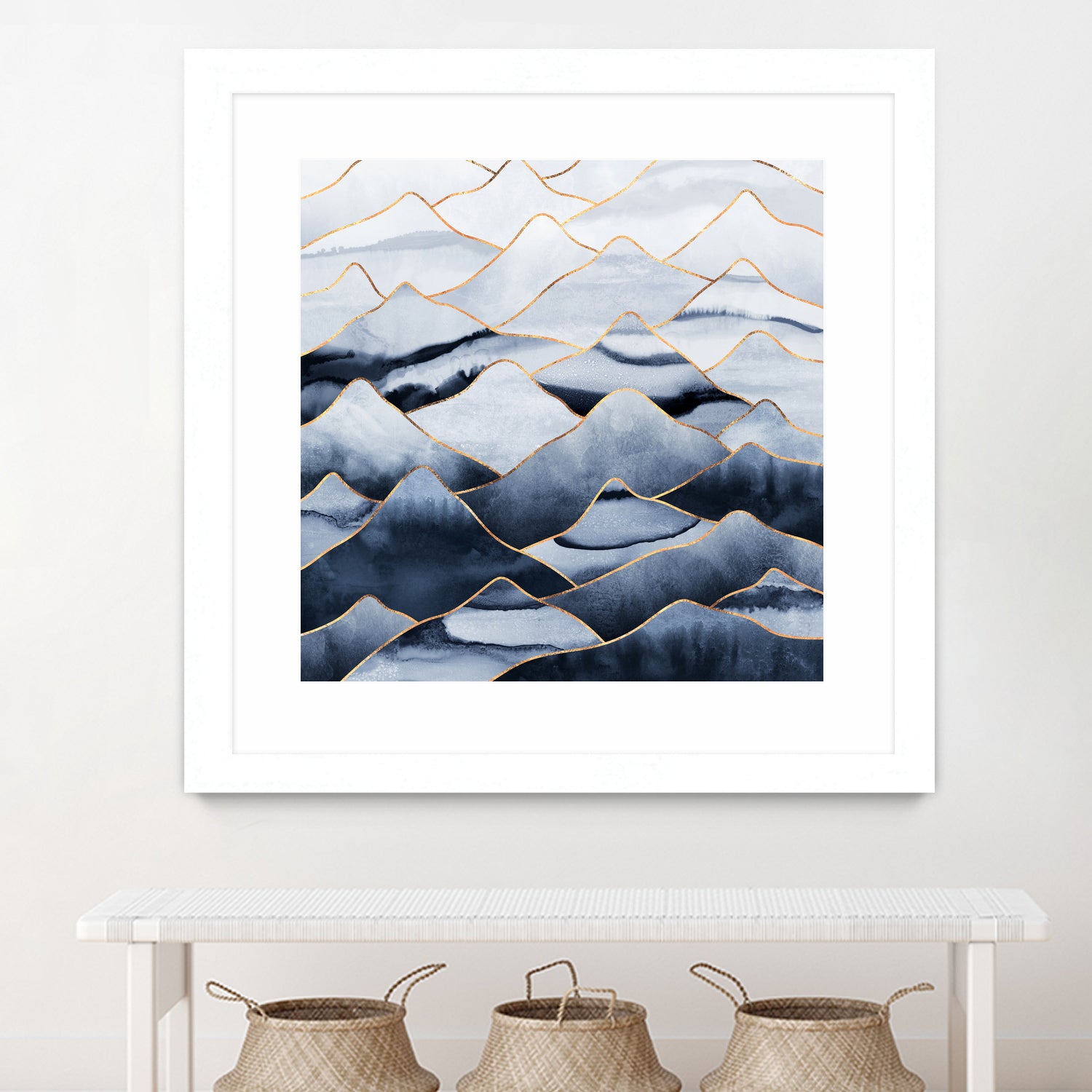 Mountains by Elisabeth Fredriksson on GIANT ART - blue digital drawing