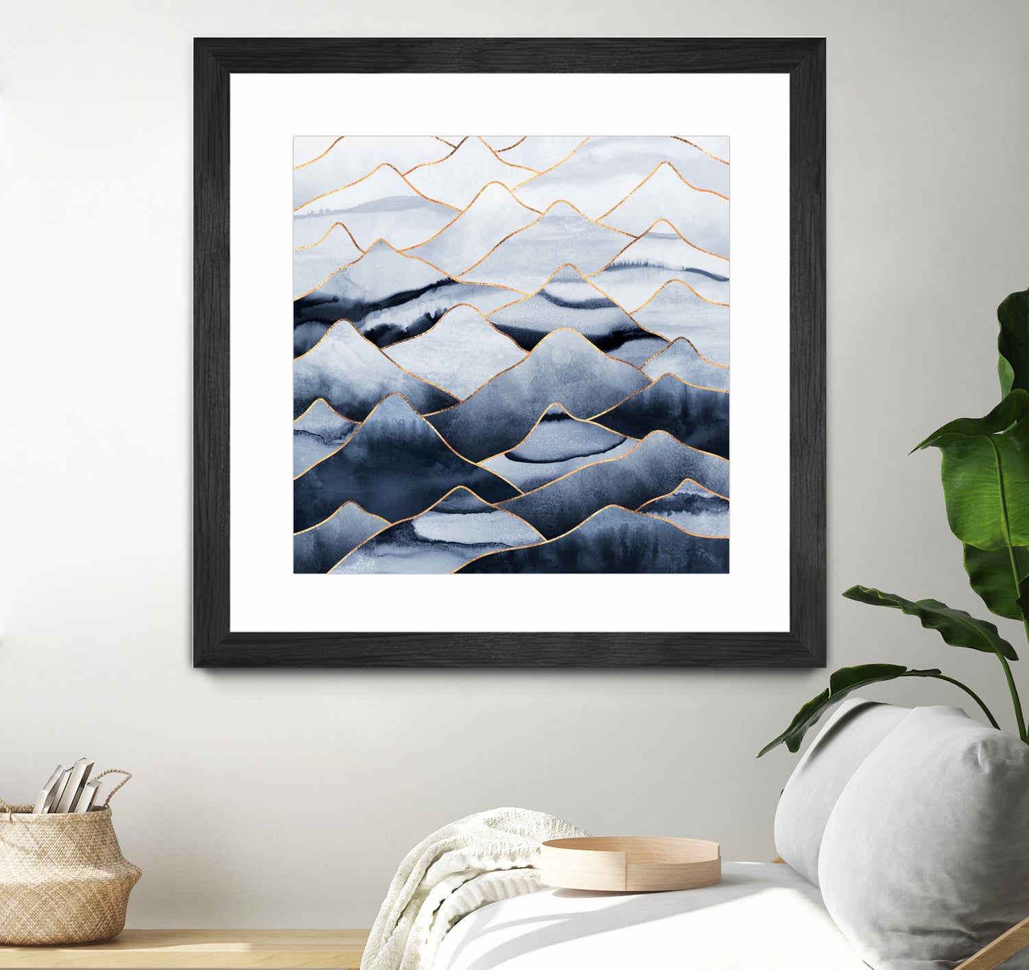 Mountains by Elisabeth Fredriksson on GIANT ART - blue digital drawing