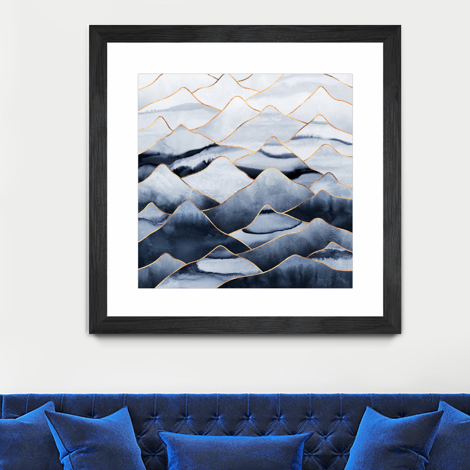 Mountains by Elisabeth Fredriksson on GIANT ART - blue digital drawing