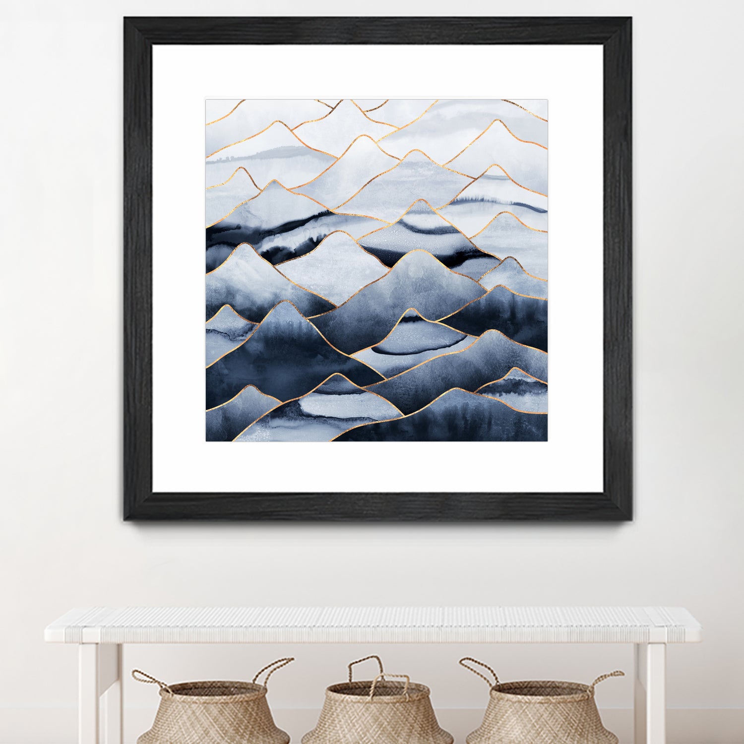 Mountains by Elisabeth Fredriksson on GIANT ART - blue digital drawing