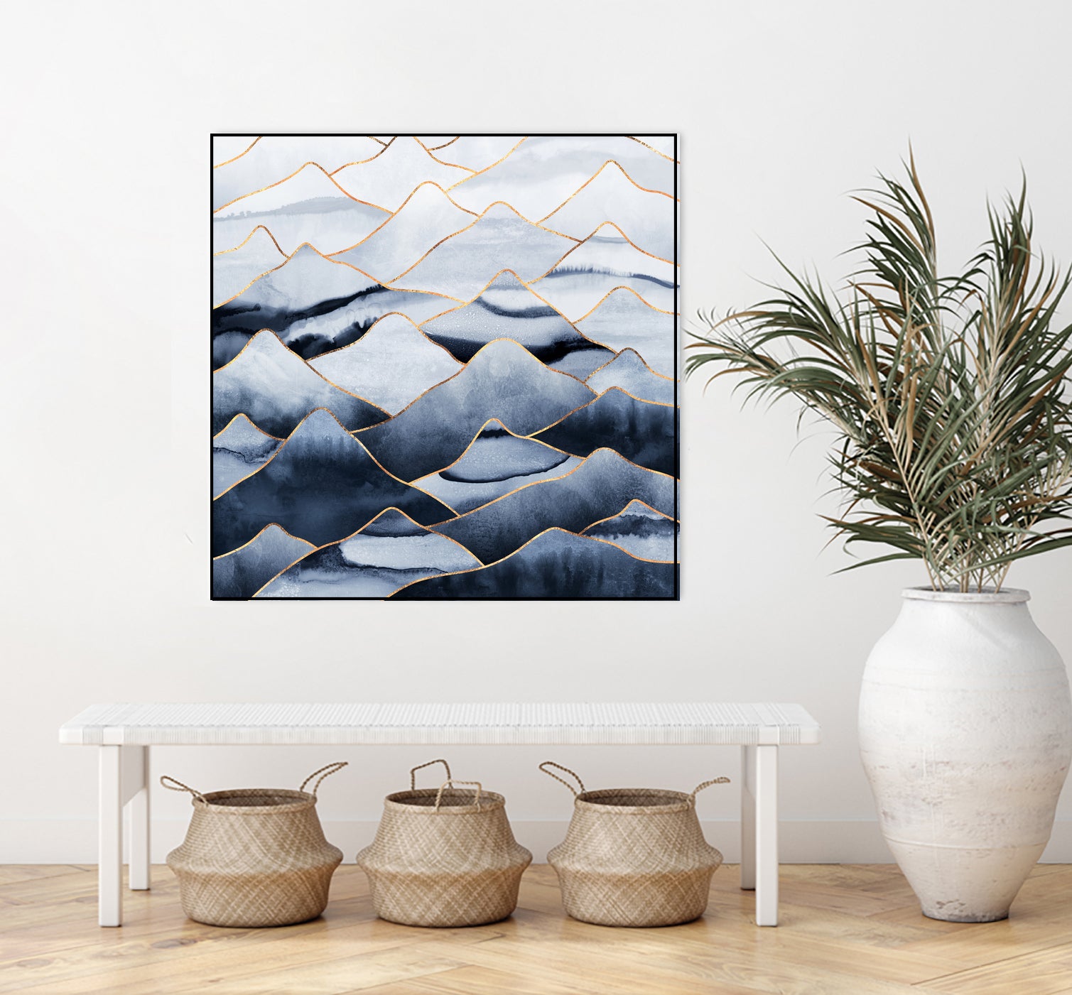 Mountains by Elisabeth Fredriksson on GIANT ART - blue digital drawing