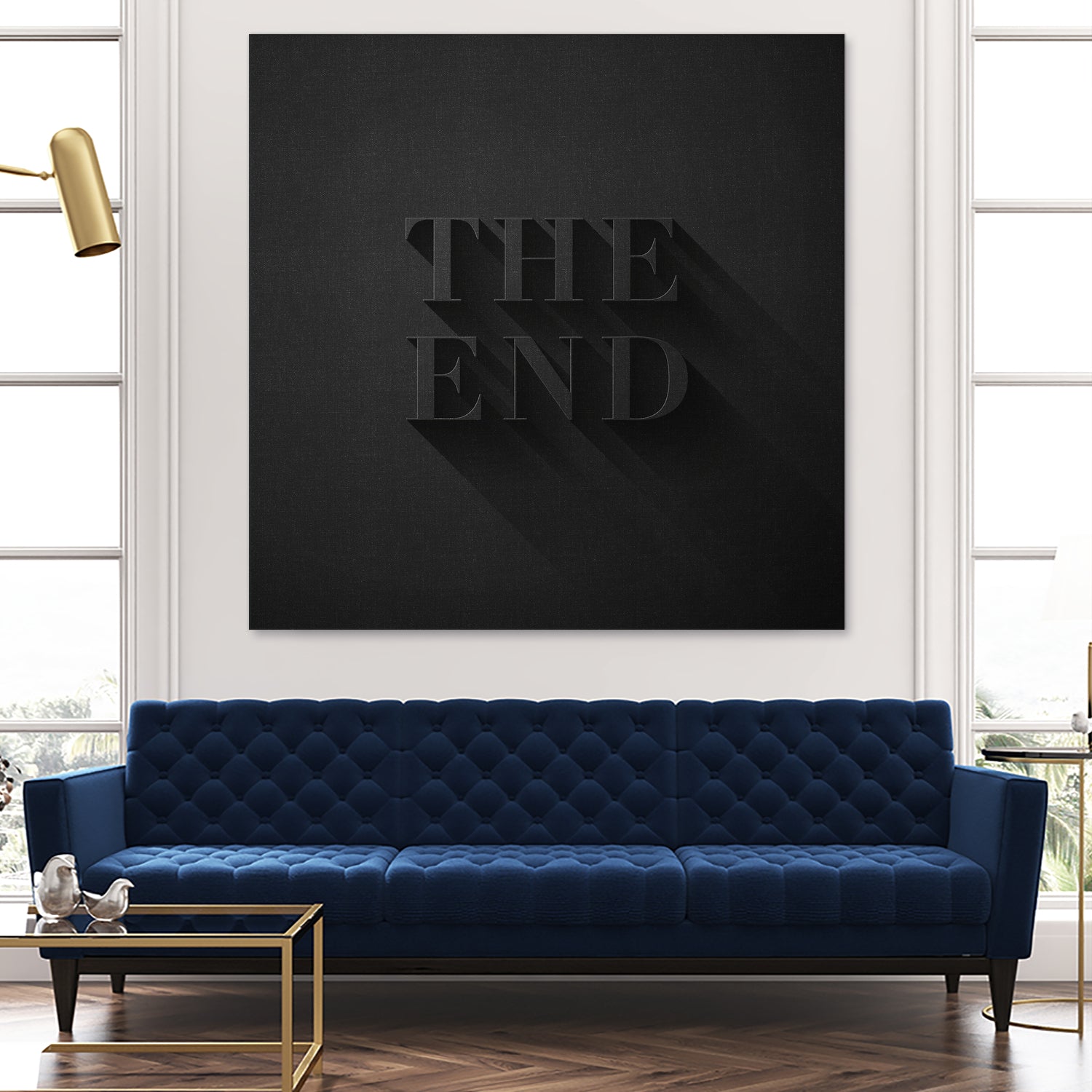 THE END by Daniel Coulmann on GIANT ART - black typography