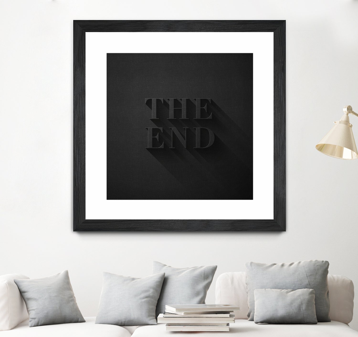 THE END by Daniel Coulmann on GIANT ART - black typography