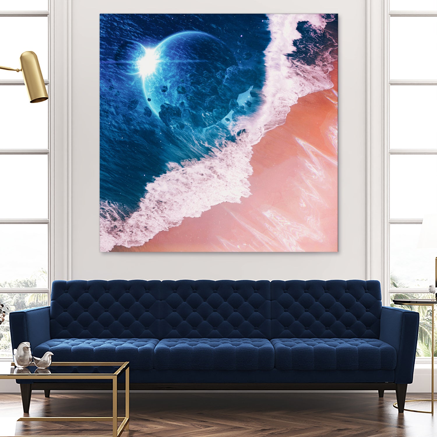 Rebel wave by Jorge Luis Miraldo on GIANT ART - blue digital painting