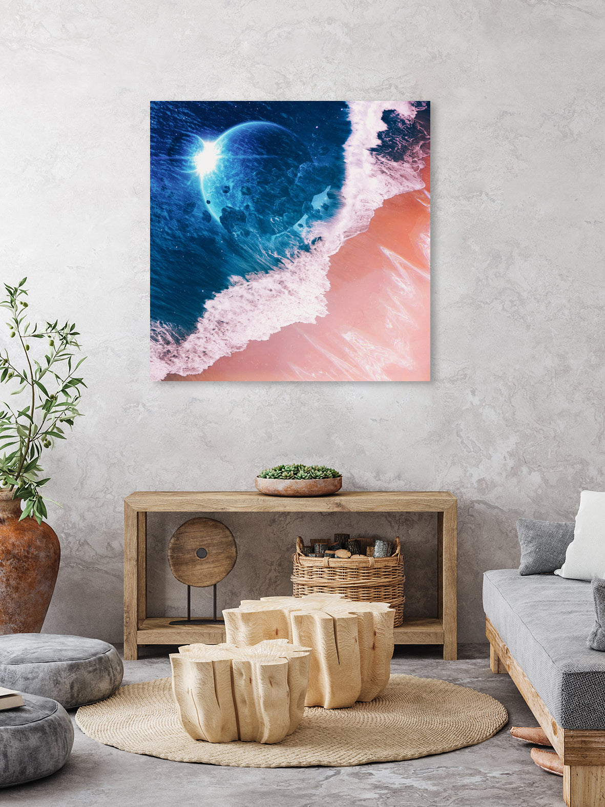 Rebel wave by Jorge Luis Miraldo on GIANT ART - blue digital painting