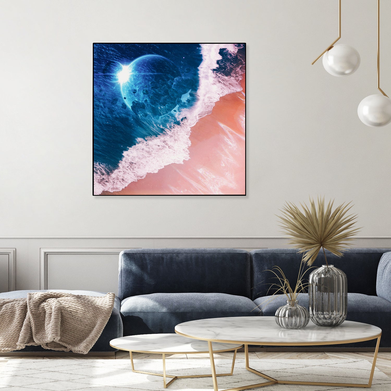 Rebel wave by Jorge Luis Miraldo on GIANT ART - blue digital painting