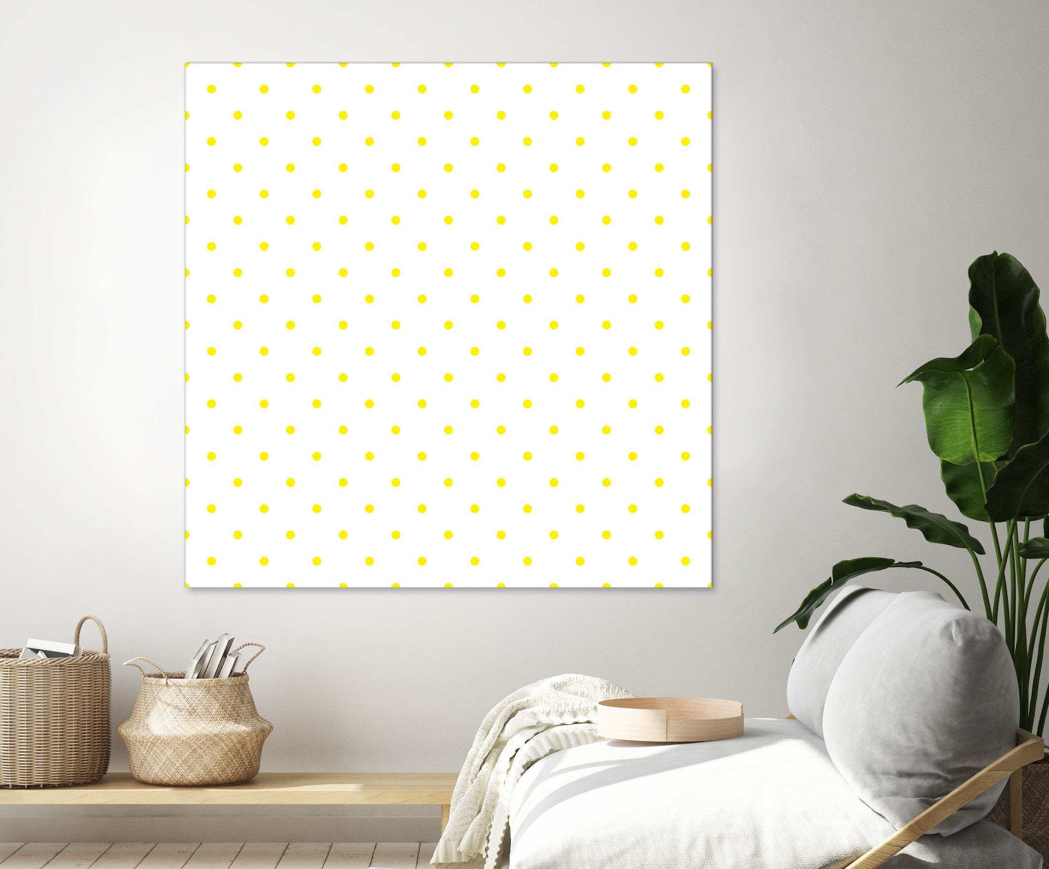 Small Yellow Polka Dots Pattern by David Kessler on GIANT ART - yellow digital painting