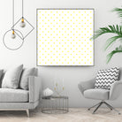 Small Yellow Polka Dots Pattern by David Kessler on GIANT ART - yellow digital painting