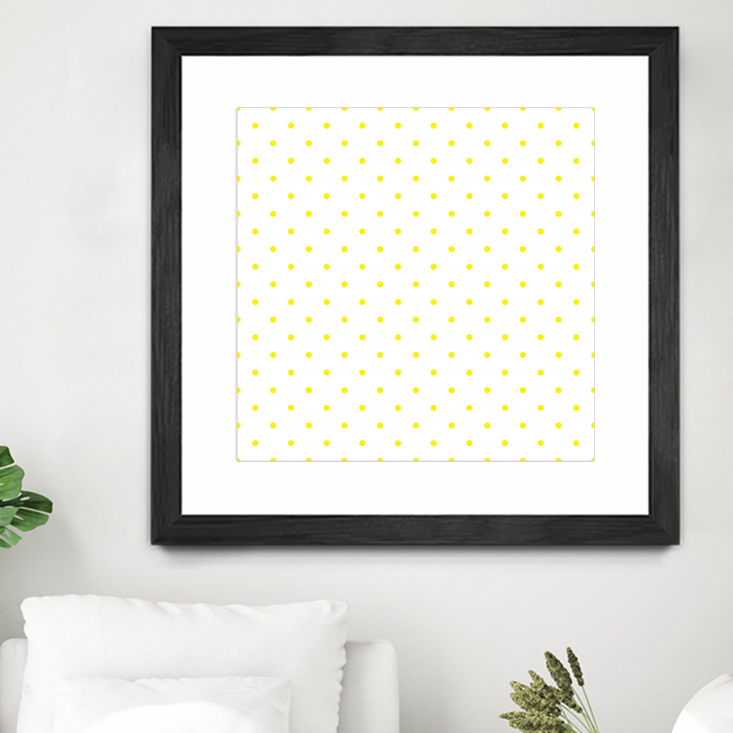 Small Yellow Polka Dots Pattern by David Kessler on GIANT ART - yellow digital painting