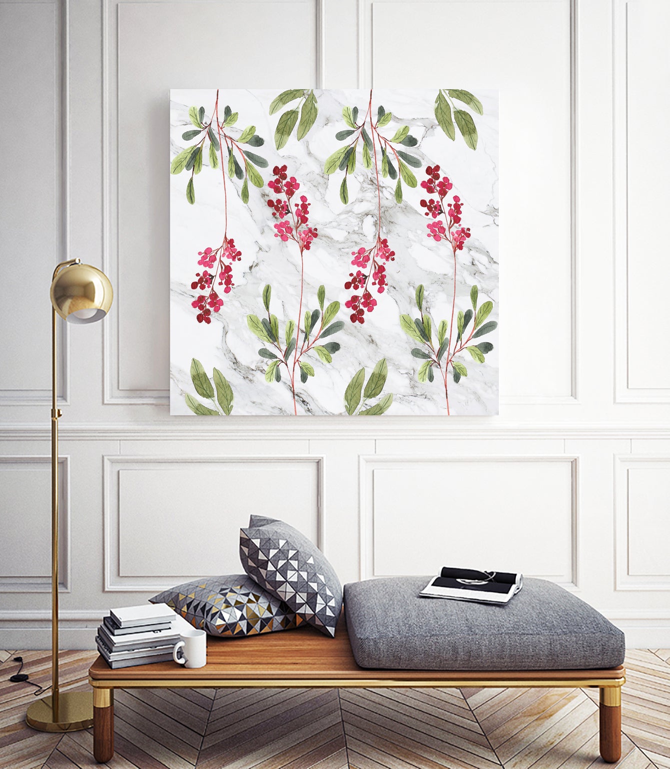 Berries on Marble by Neli Dimitrova on GIANT ART - white photo manipulation