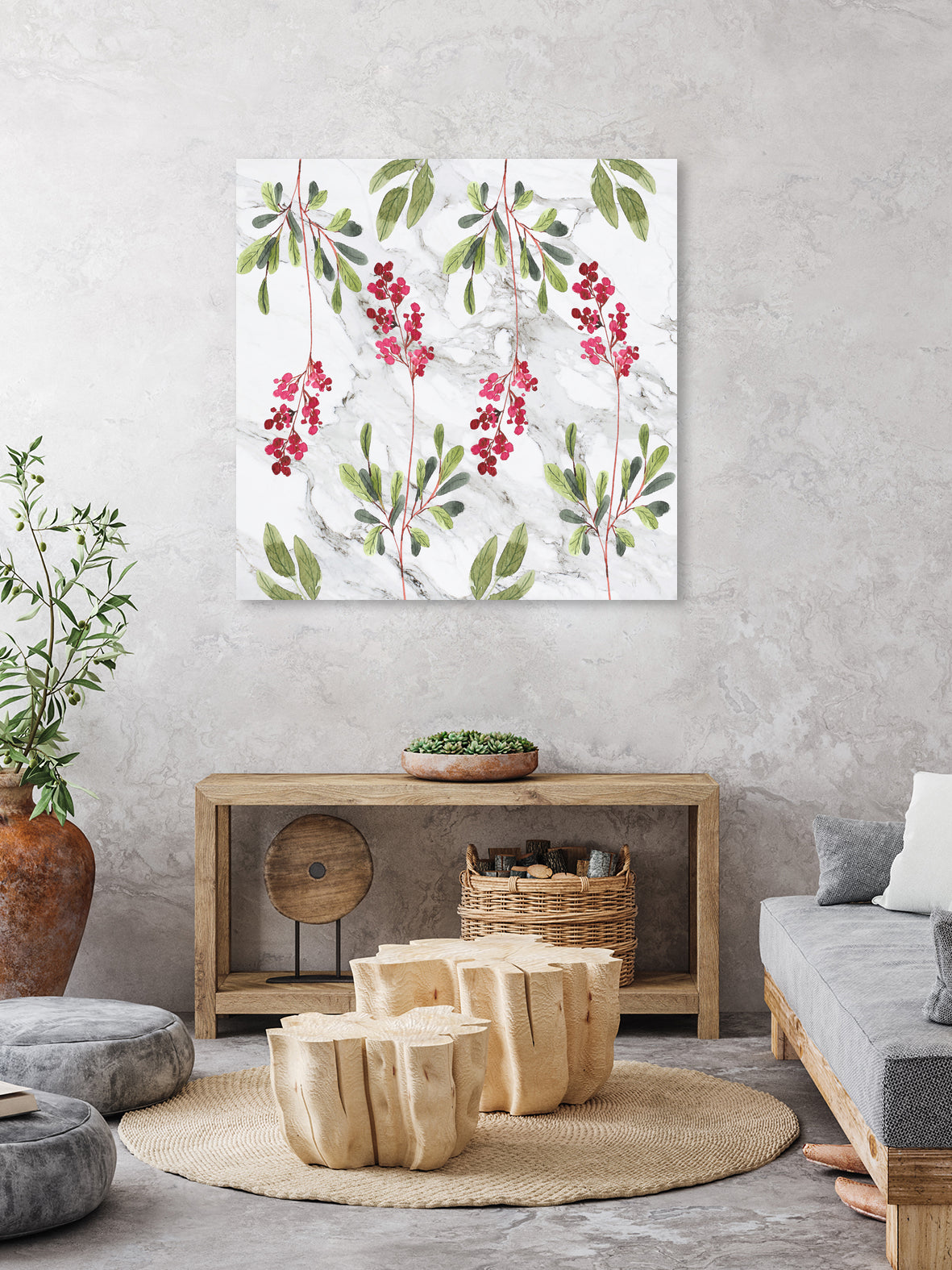 Berries on Marble by Neli Dimitrova on GIANT ART - white photo manipulation