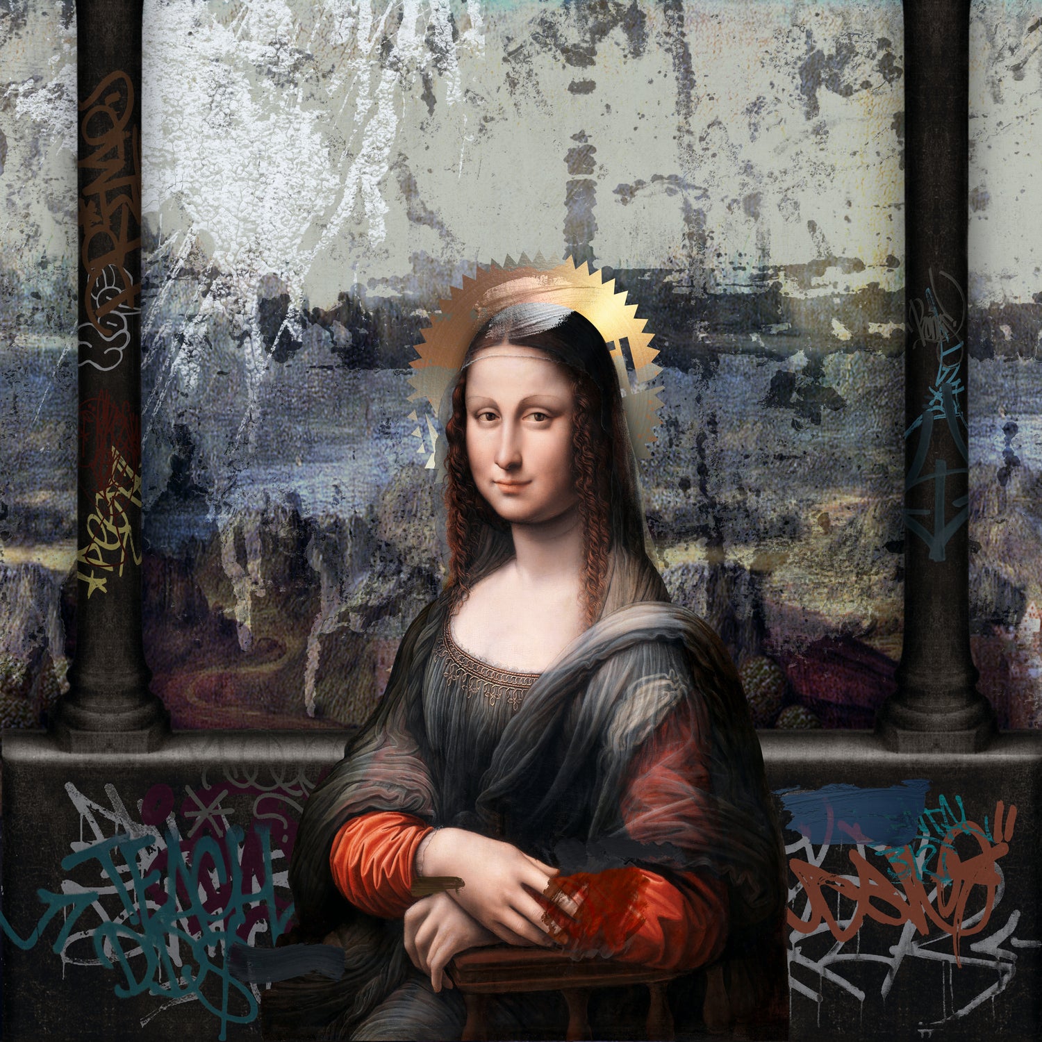 Gioconda by José Luis Guerrero on GIANT ART - gray digital painting