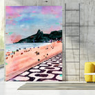 Rio Watercolors - Ipanema by Felipe Navega on GIANT ART - blue digital painting