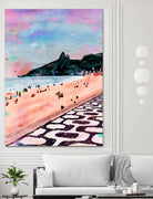 Rio Watercolors - Ipanema by Felipe Navega on GIANT ART - blue digital painting