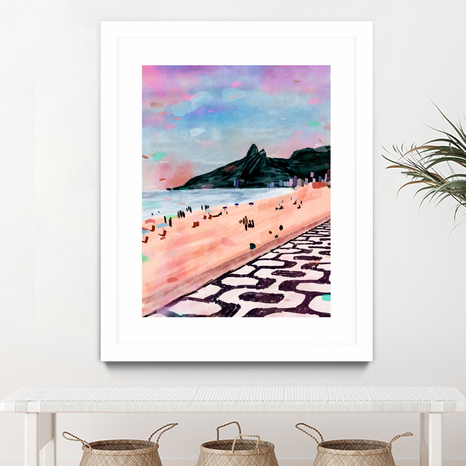 Rio Watercolors - Ipanema by Felipe Navega on GIANT ART - blue digital painting