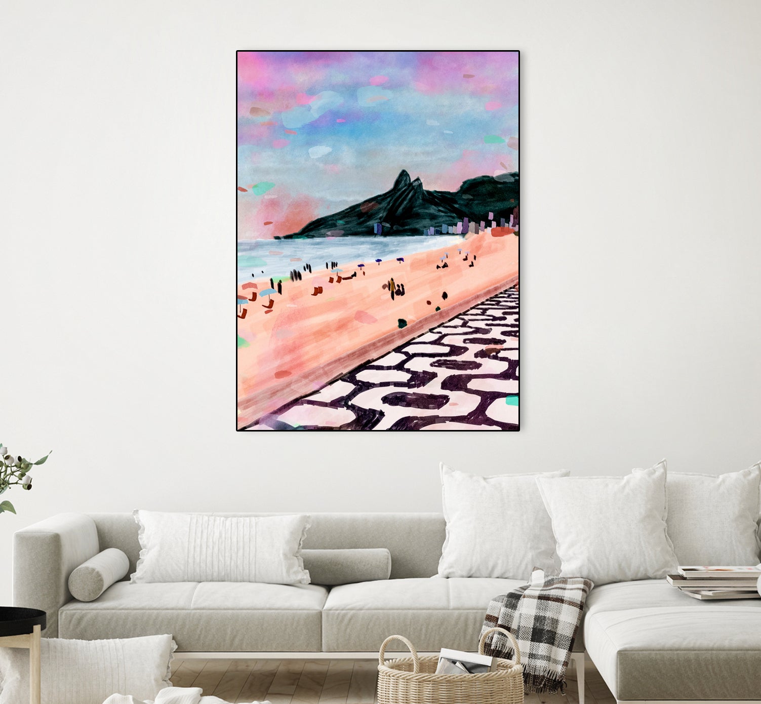 Rio Watercolors - Ipanema by Felipe Navega on GIANT ART - blue digital painting