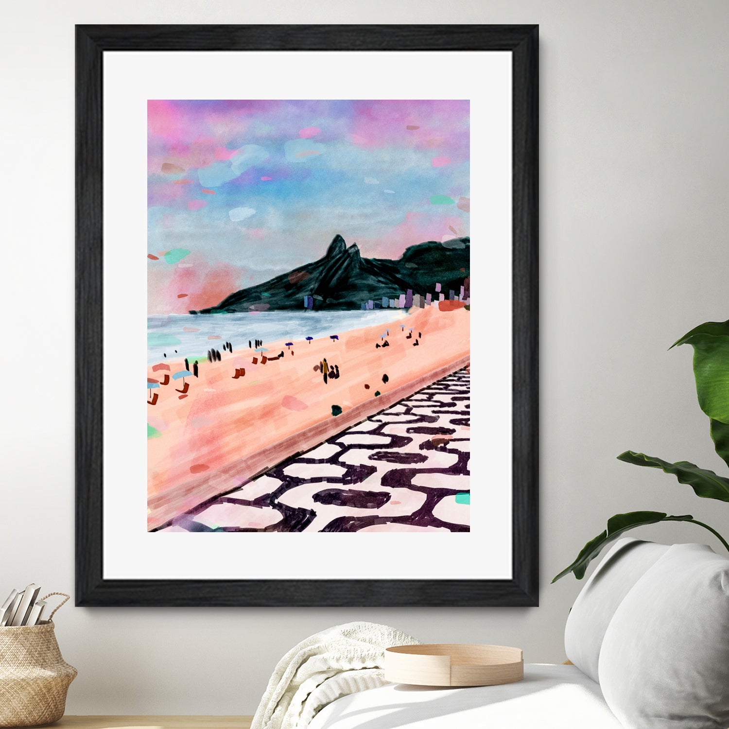 Rio Watercolors - Ipanema by Felipe Navega on GIANT ART - blue digital painting