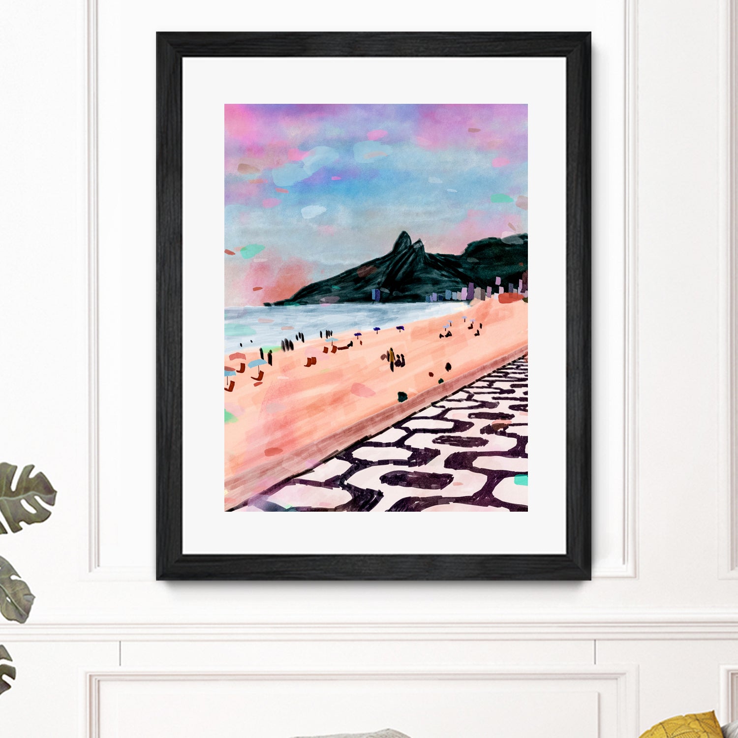 Rio Watercolors - Ipanema by Felipe Navega on GIANT ART - blue digital painting