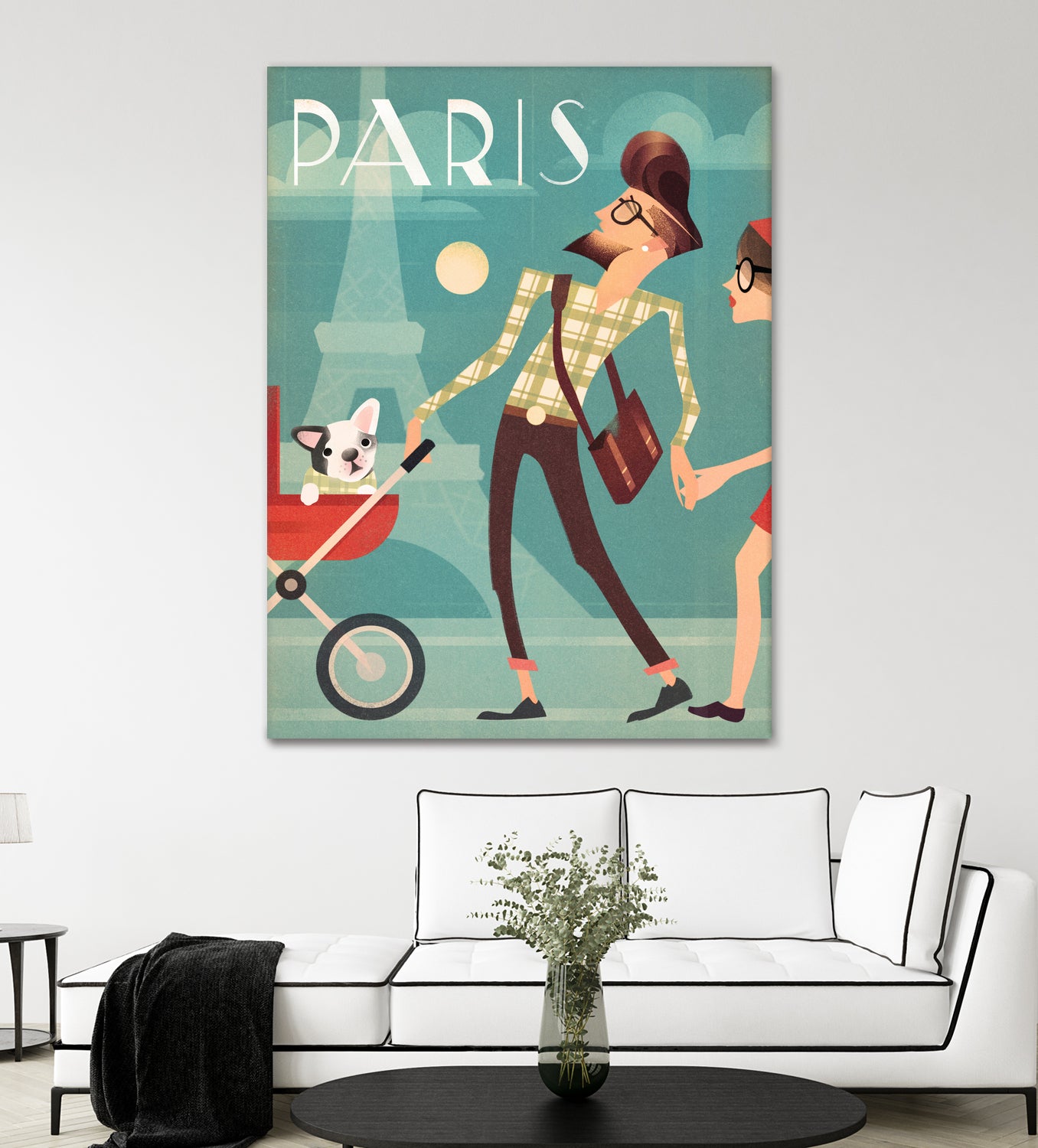 Paris Vintage Travel by Martin Wickstrom on GIANT ART - blue digital painting