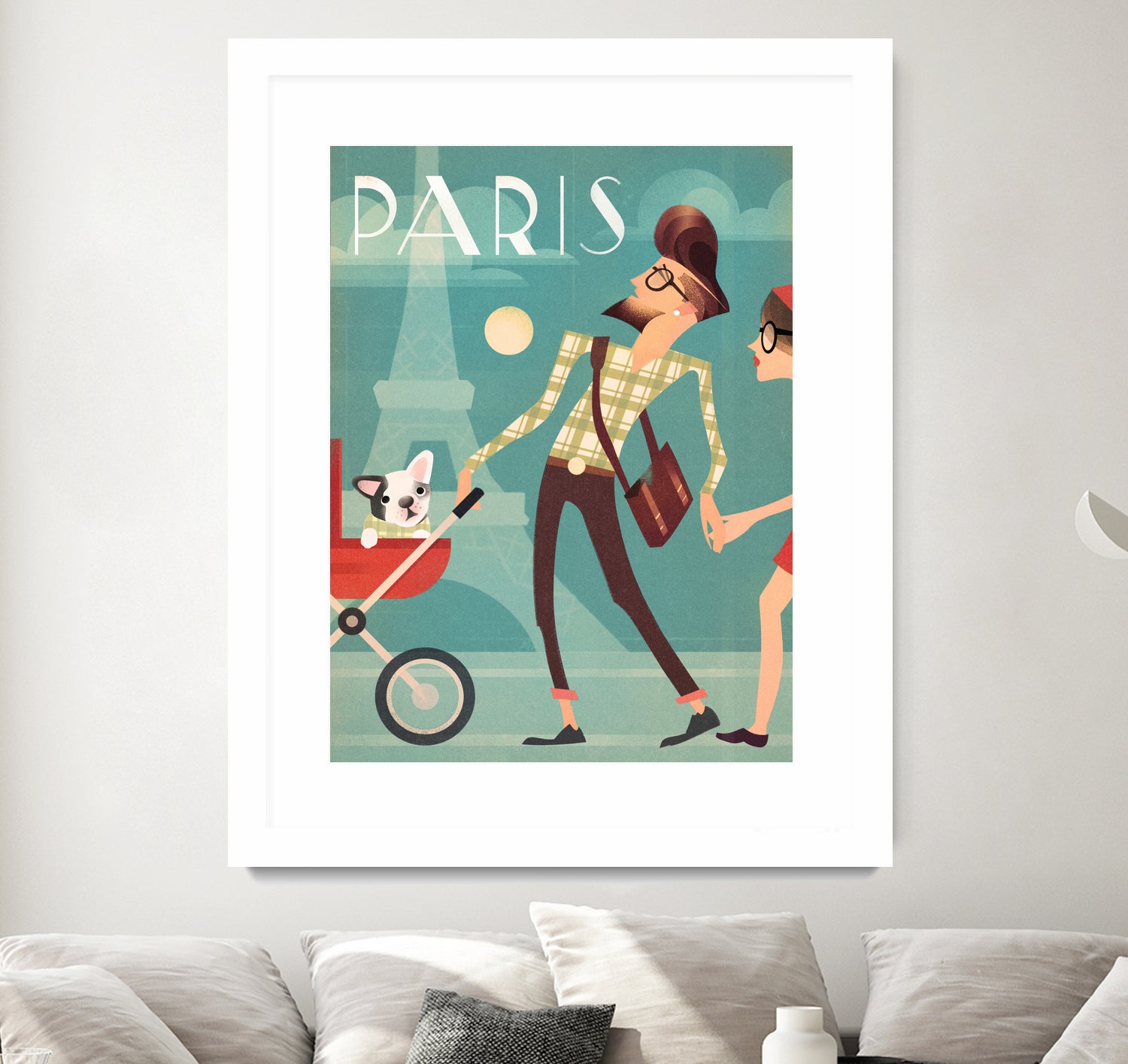 Paris Vintage Travel by Martin Wickstrom on GIANT ART - blue digital painting