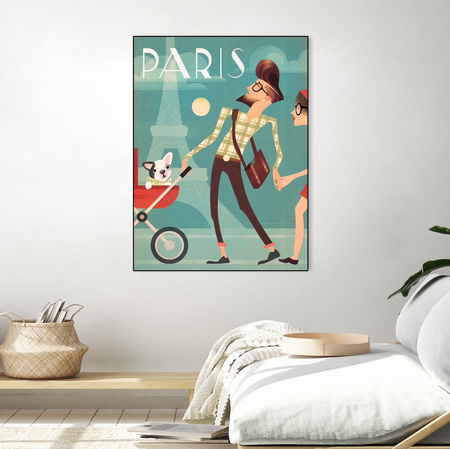 Paris Vintage Travel by Martin Wickstrom on GIANT ART - blue digital painting