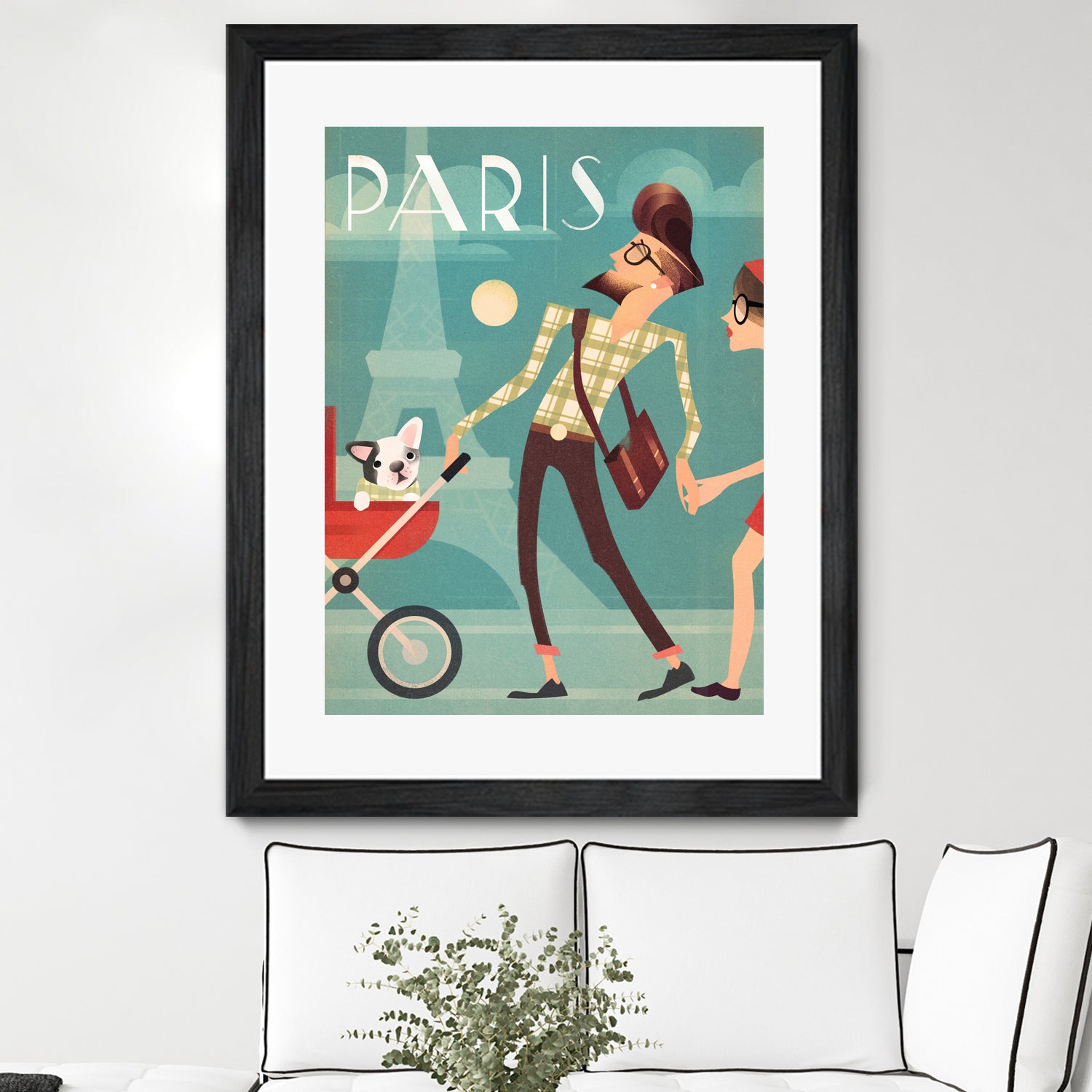 Paris Vintage Travel by Martin Wickstrom on GIANT ART - blue digital painting