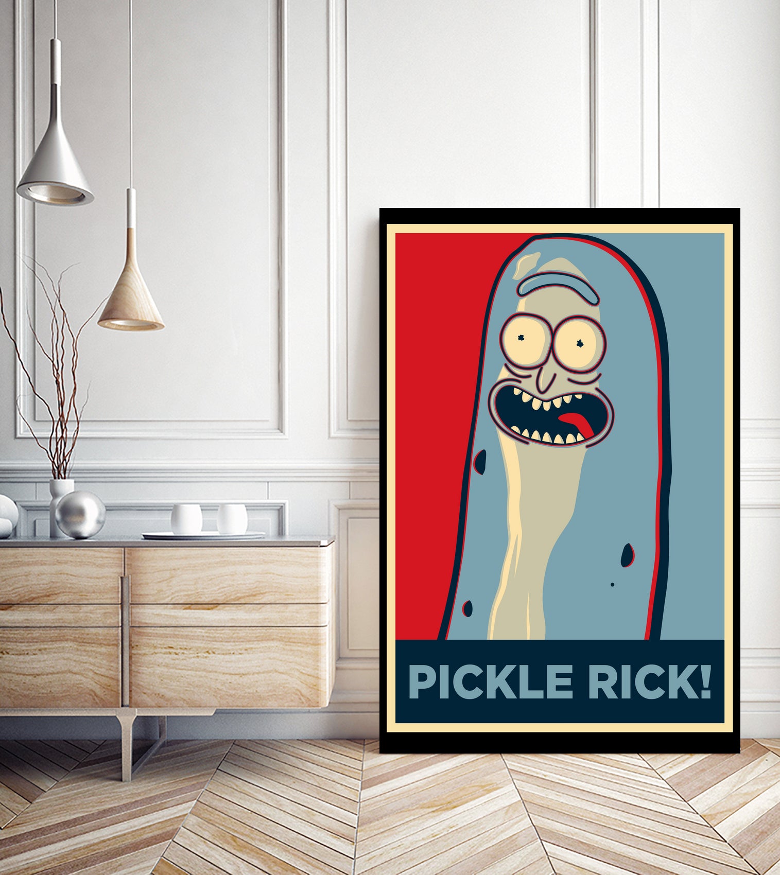 PICKLE RICK! by Christopher Sanabria on GIANT ART - green digital painting