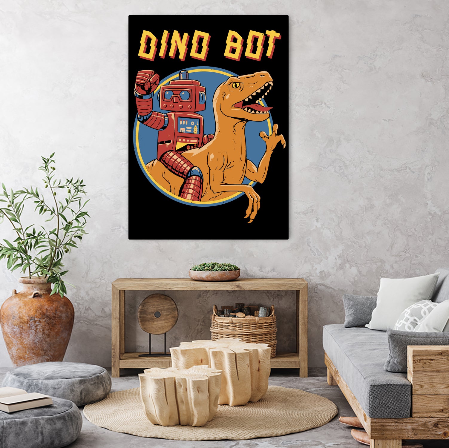 Dino Bot by Vincent Trinidad on GIANT ART - black digital painting