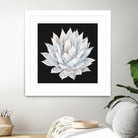 White Marble Agave Plant by amini 54 on GIANT ART - white digital painting